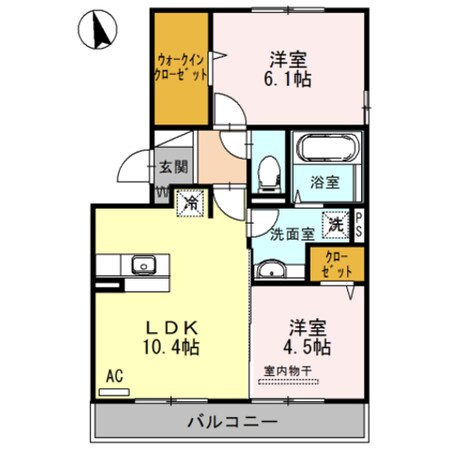 中津駅 徒歩23分 1階の物件間取画像